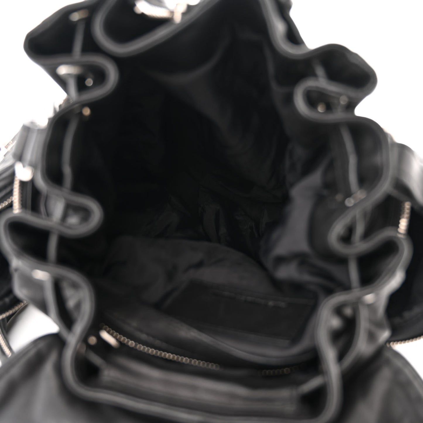 Lambskin Marti Backpack Bag Washed Black Rhodium Hardware
