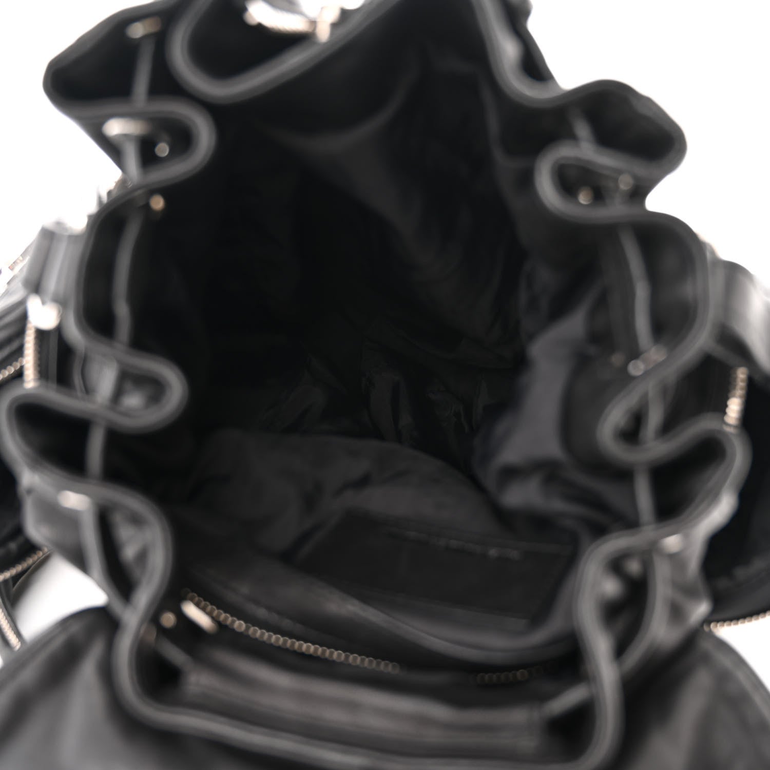 Alexander Wang Lambskin Marti Backpack Bag Washed Black Rhodium Hardware 5 of 9