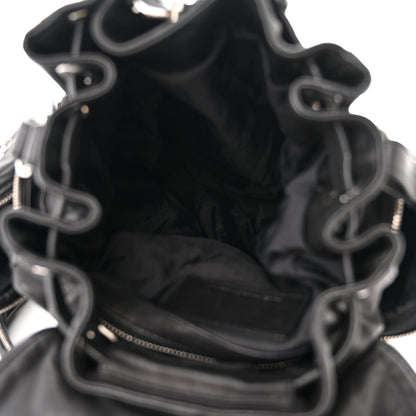 Alexander Wang Lambskin Marti Backpack Bag Washed Black Rhodium Hardware 5 of 9