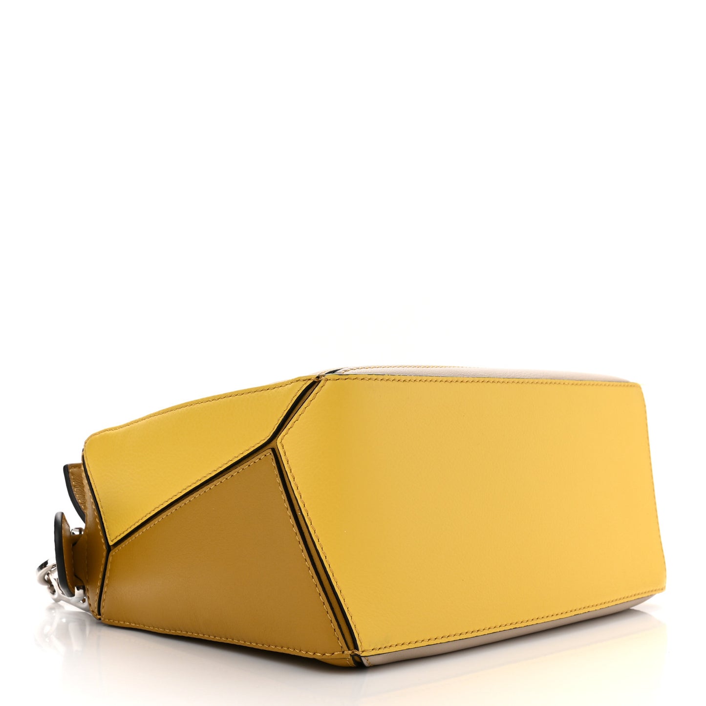 Grained Calfskin Small Puzzle Bag Ocre Yellow