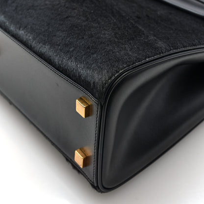 Saint Laurent Pony Hair Calfskin Manhattan Top Handle Black 9 of 9