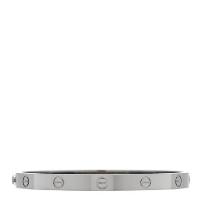 Cartier 18K White Gold LOVE Bracelet 19 2 of 7