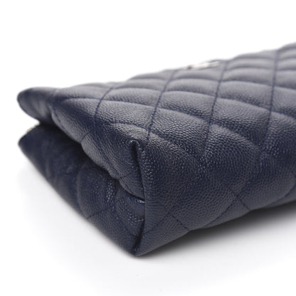 Chanel Caviar Quilted Cosmetic Case Navy 9 of 13