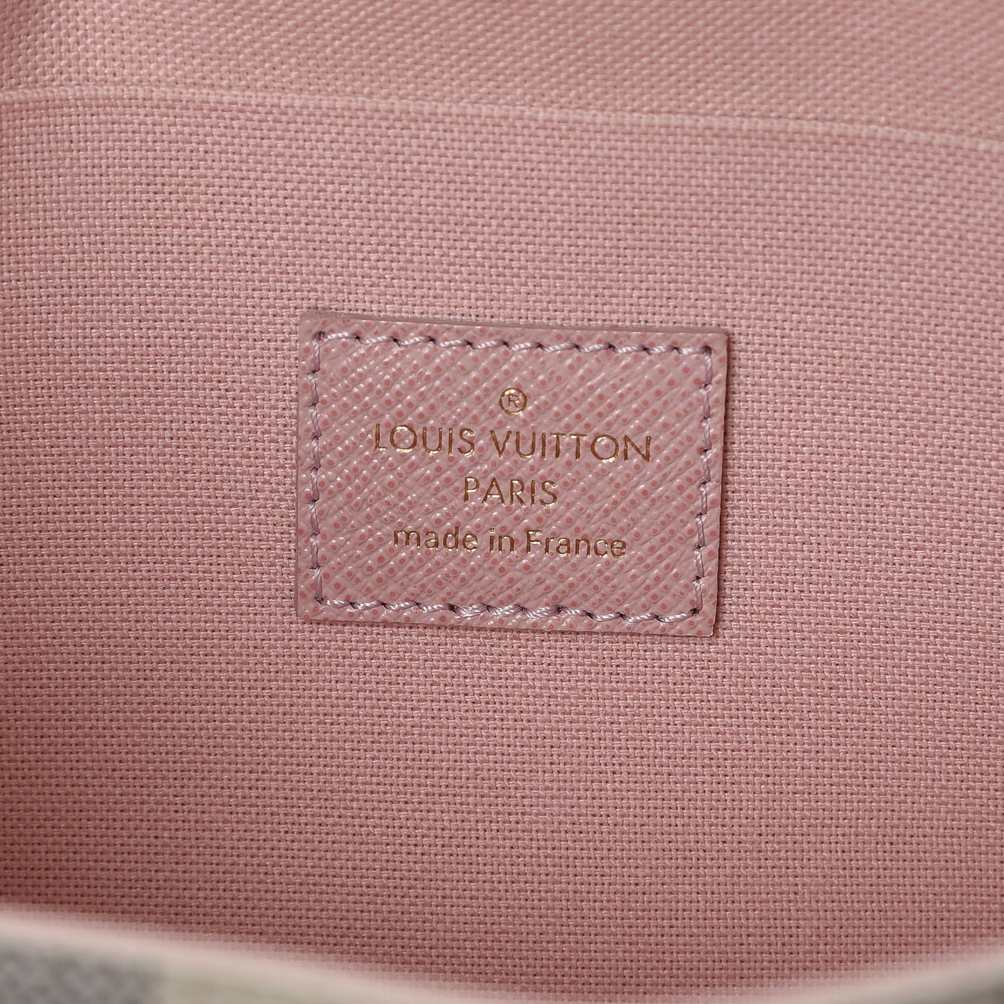 Damier Azur Pochette Felicie Chain Wallet Rose Ballerine