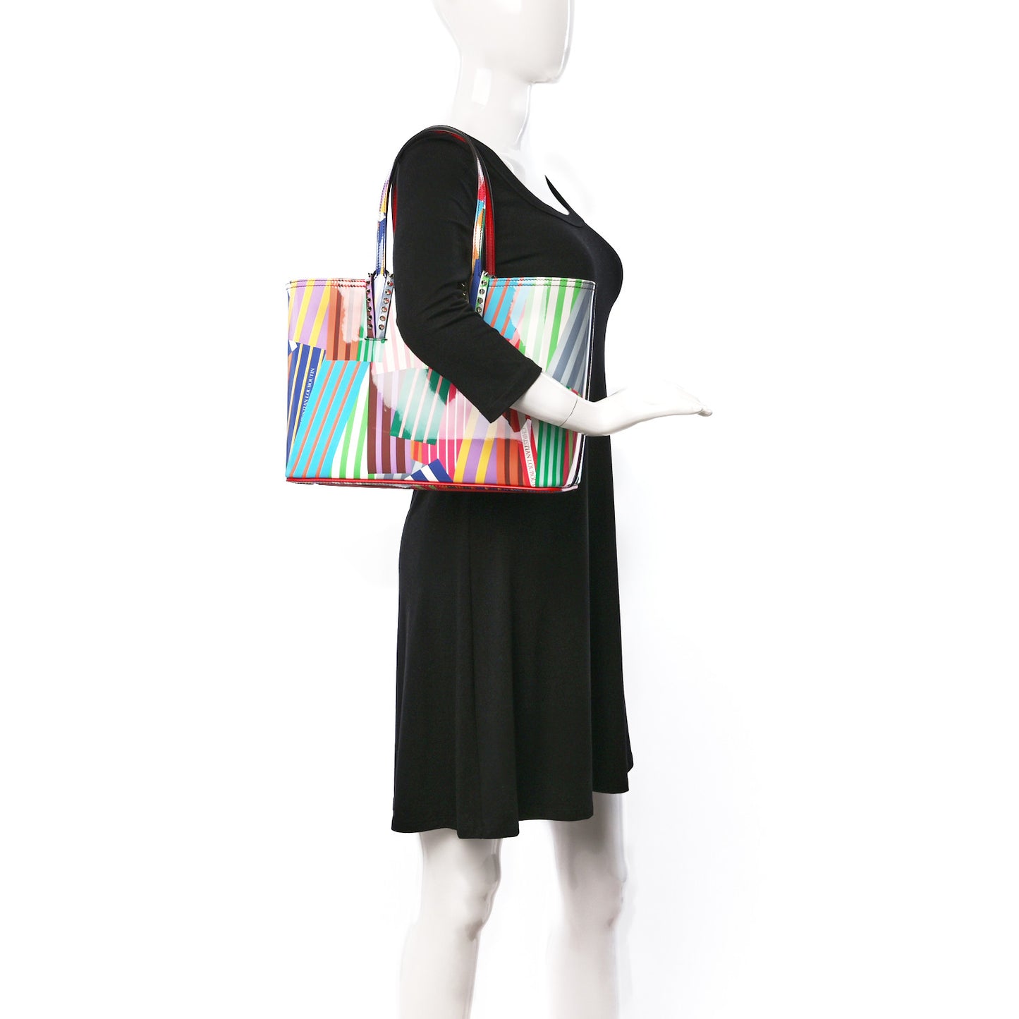 Patent Calfskin Small Cabata Tote Multicolor