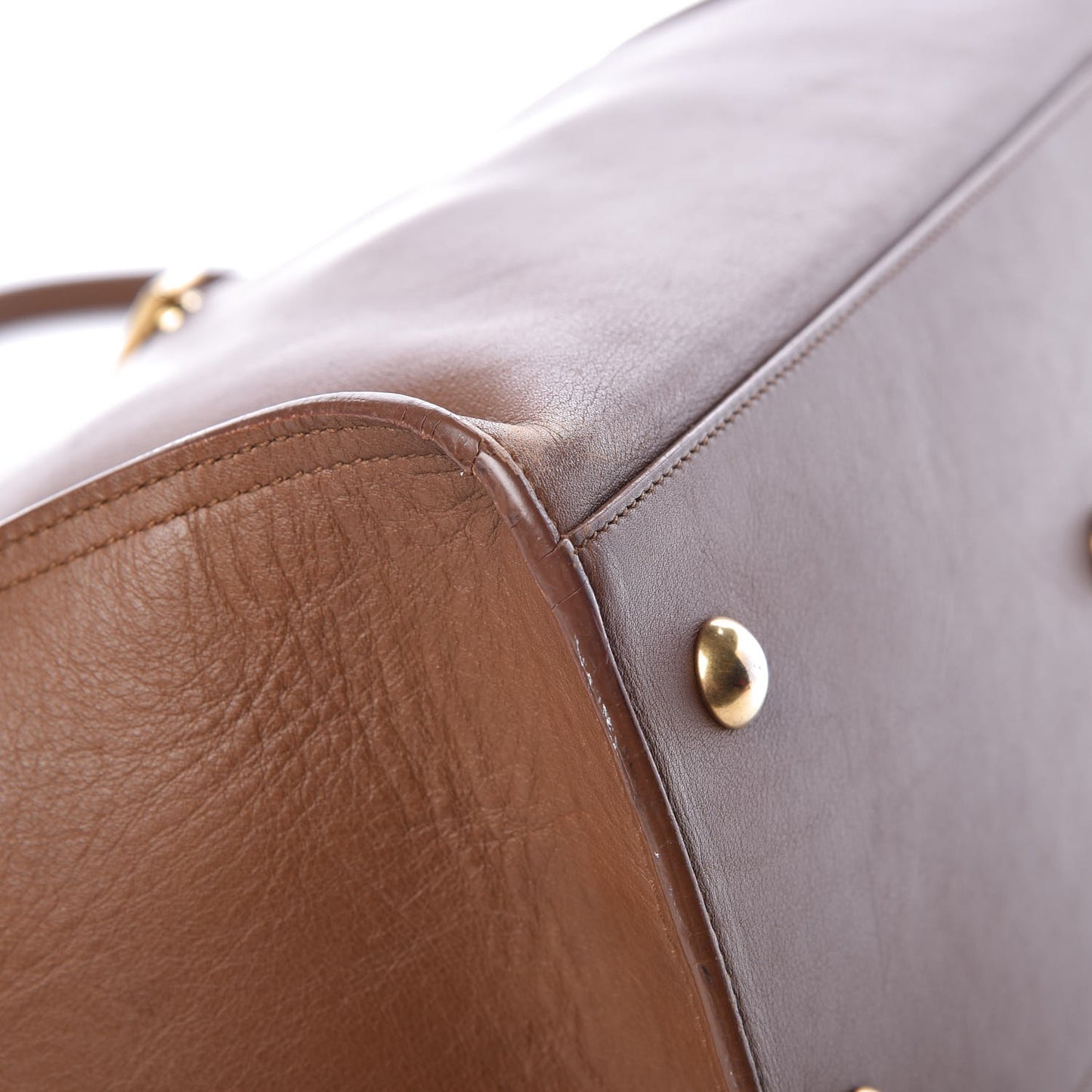 Calfskin Small Classic Y Cabas Cognac