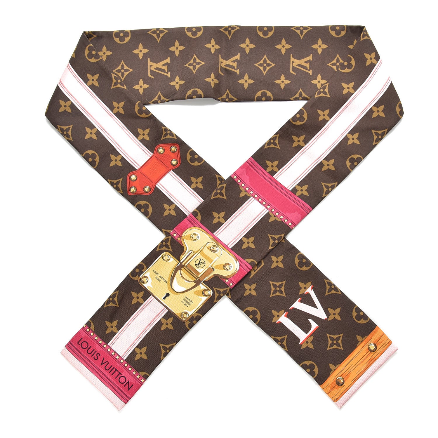 Louis Vuitton Silk Monogram Summer Trunks Bandeau Brown 1 of 4