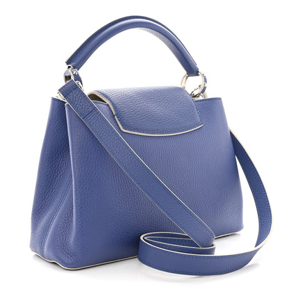Louis Vuitton Taurillon Capucines PM Blue White 3 of 12