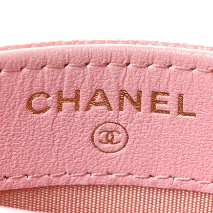 Chanel Iridescent Caviar Quilted Card Holder Rose Pink 6 of 9