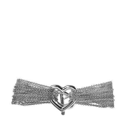 Tiffany Sterling Silver Heart Mesh Bracelet 3 of 4
