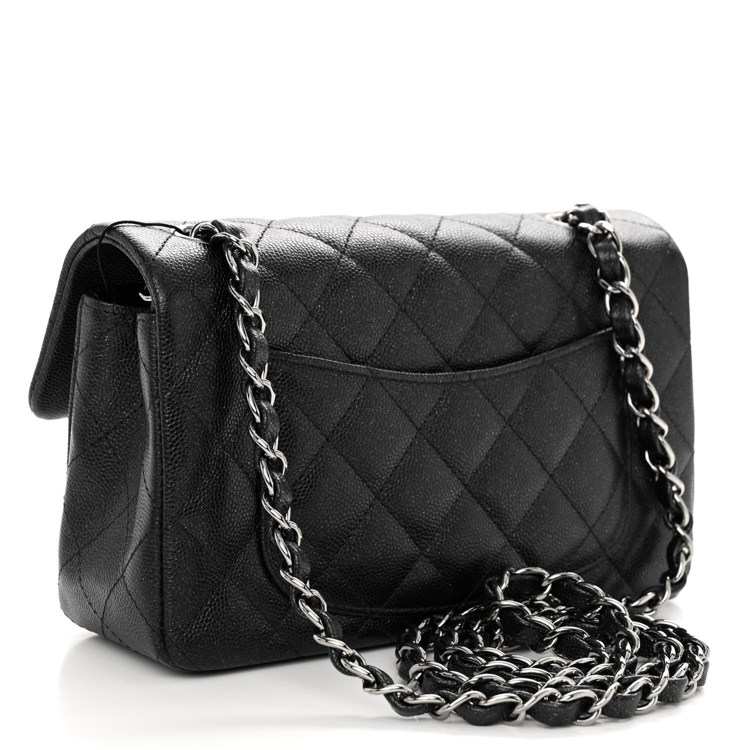 Chanel Iridescent Caviar Quilted Mini Rectangular Flap Black 3 of 10