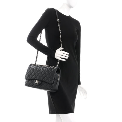 Chanel Caviar Quilted Jumbo Easy Flap Black 3 of 8