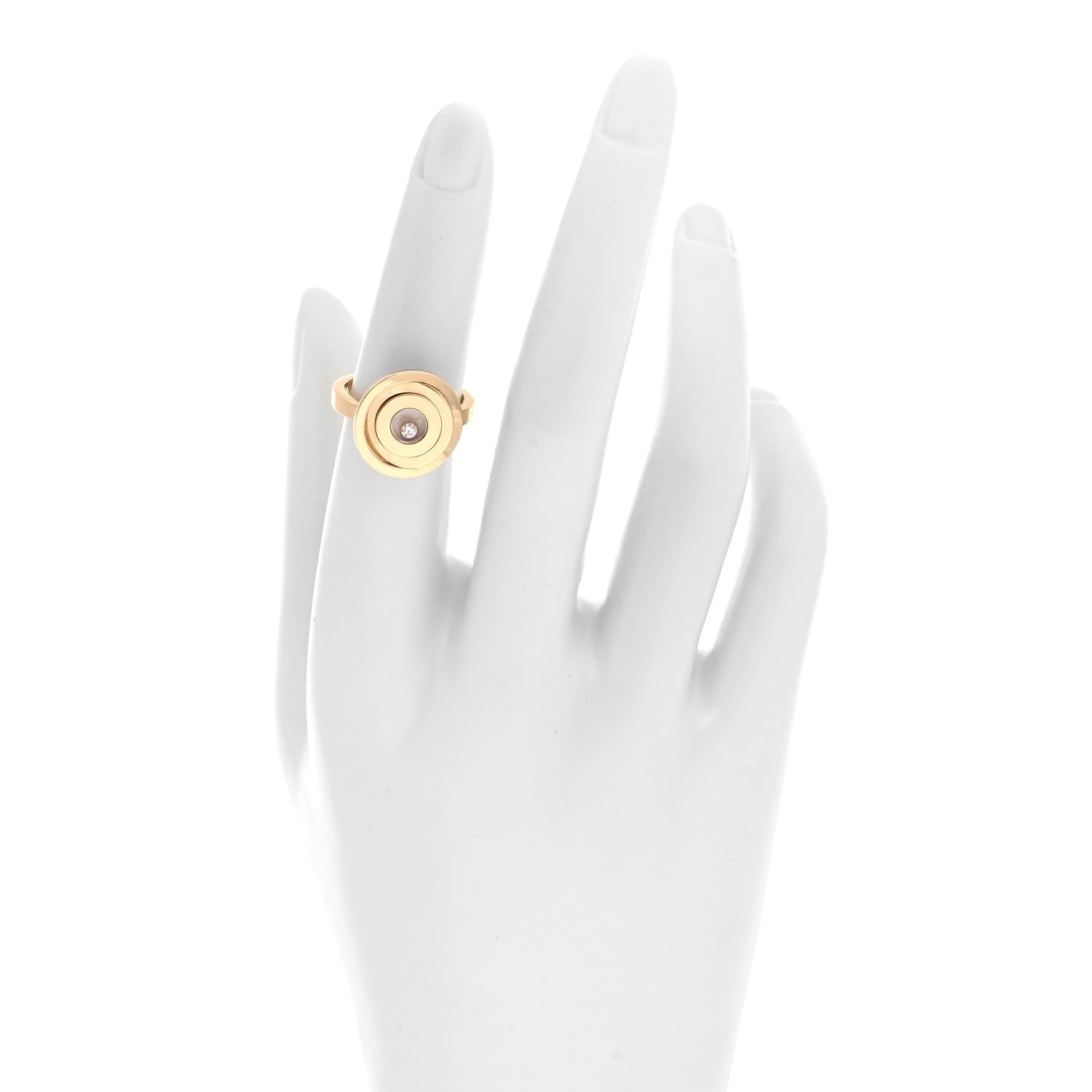 Chopard 18K Yellow Gold Diamond Happy Spirit Ring 51 5.75 2 of 5