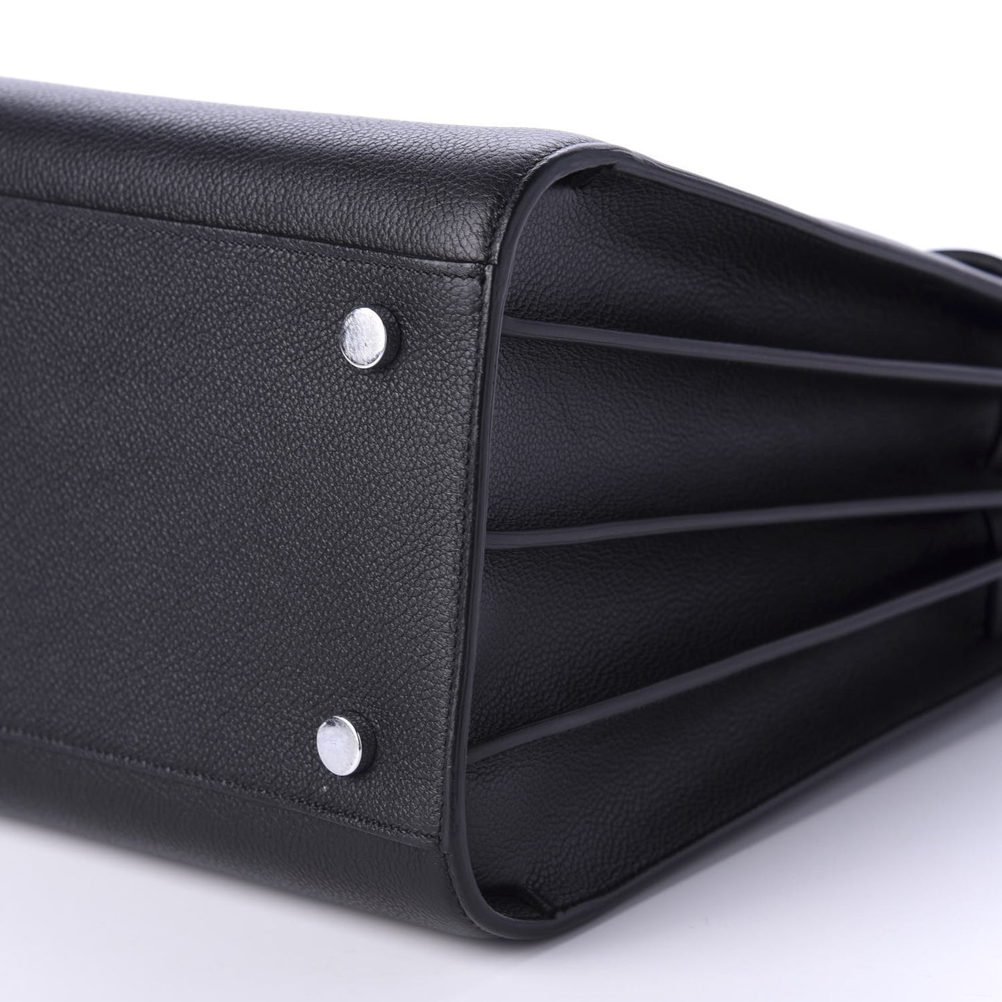 Grained Calfskin Small Sac De Jour Black
