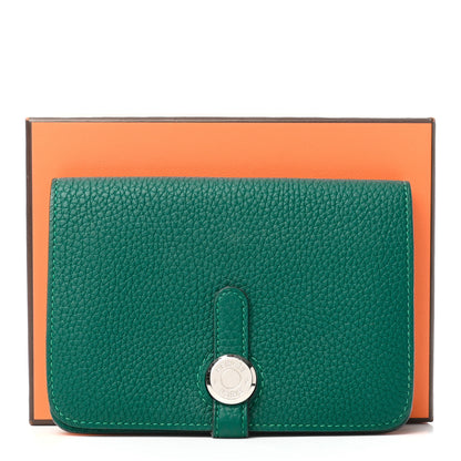Hermes Togo Dogon Compact Wallet Malachite 8 of 8
