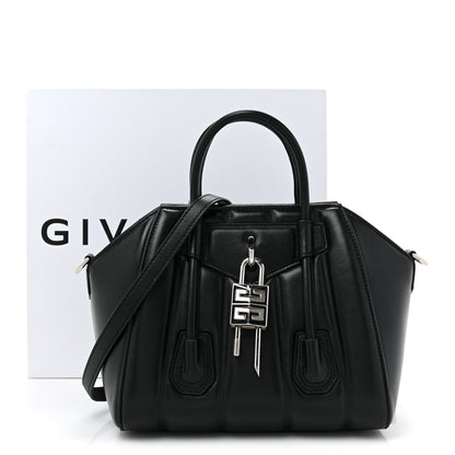Givenchy Box Calfskin Padded Mini Lock Antigona Shoulder Bag Black 16 of 16