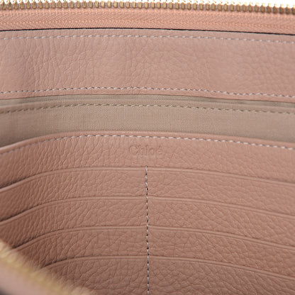 Chloe Calfskin Alphabet Flat Pouch Clutch Blush Nude 6 of 6