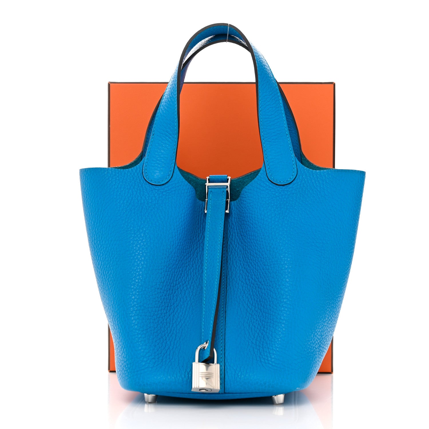Hermes Taurillon Clemence Picotin Lock 18 PM Bleu Zanzibar 11 of 11