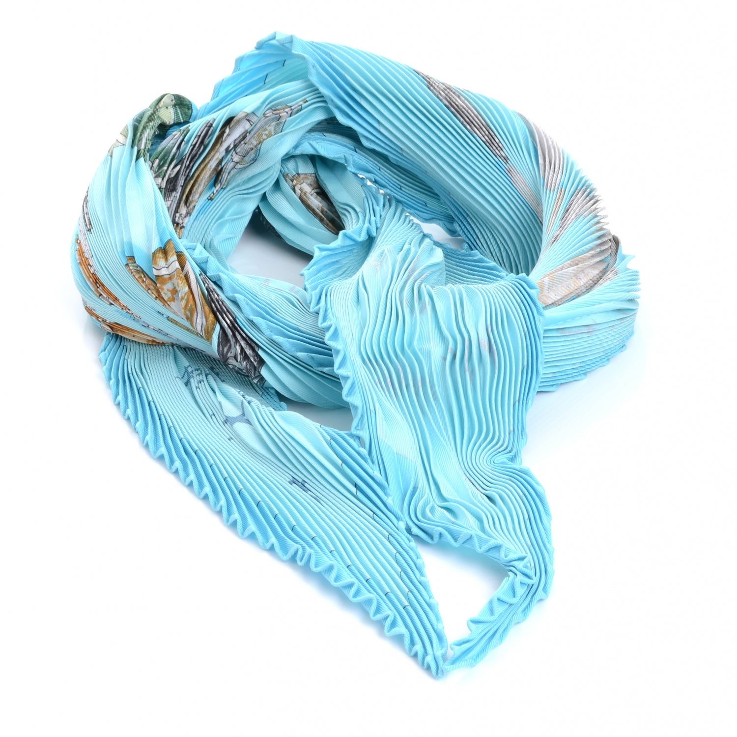 Hermes Silk Plisse Rene Char Scarf 90 5 of 7