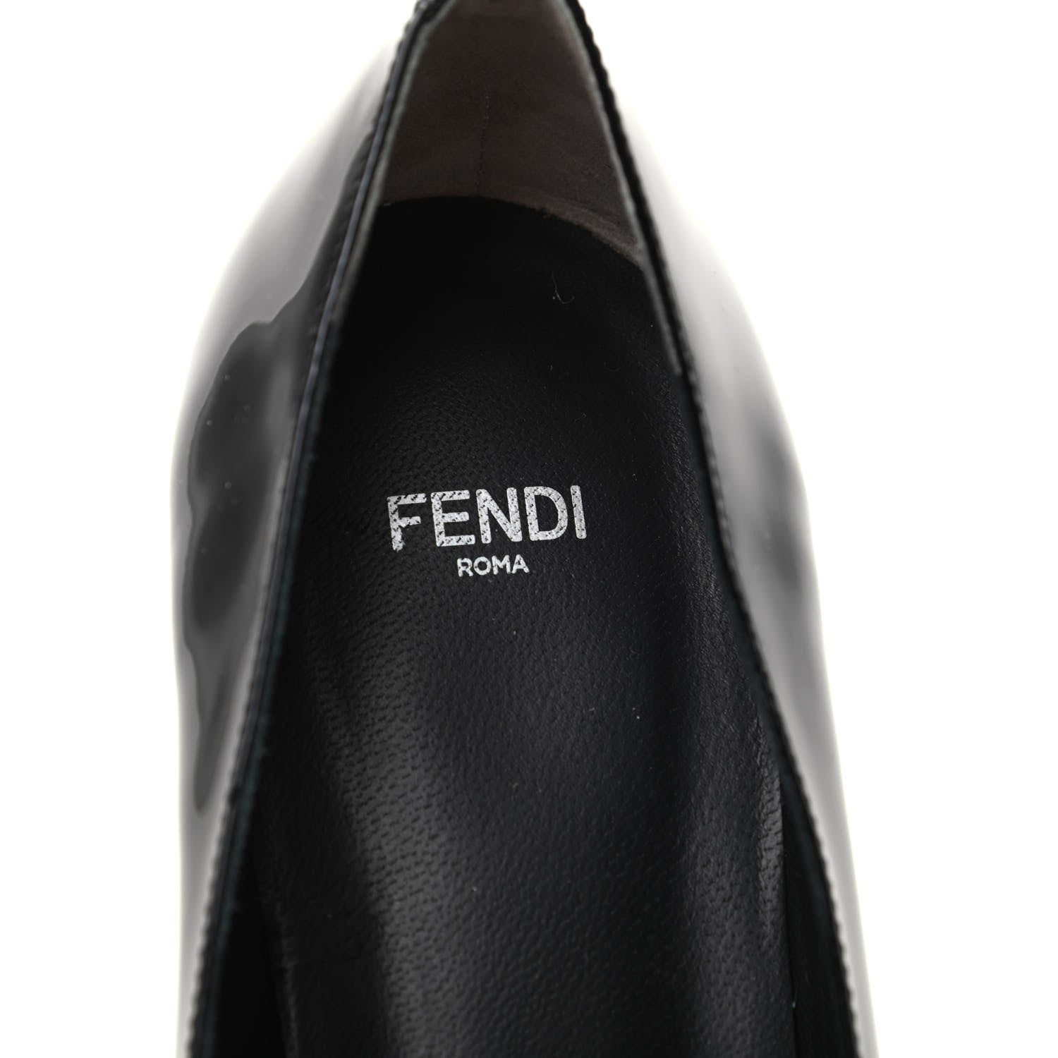 Fendi Patent Ballerina Flats 41.5 Black 6 of 8