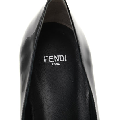 Fendi Patent Ballerina Flats 41.5 Black 6 of 8