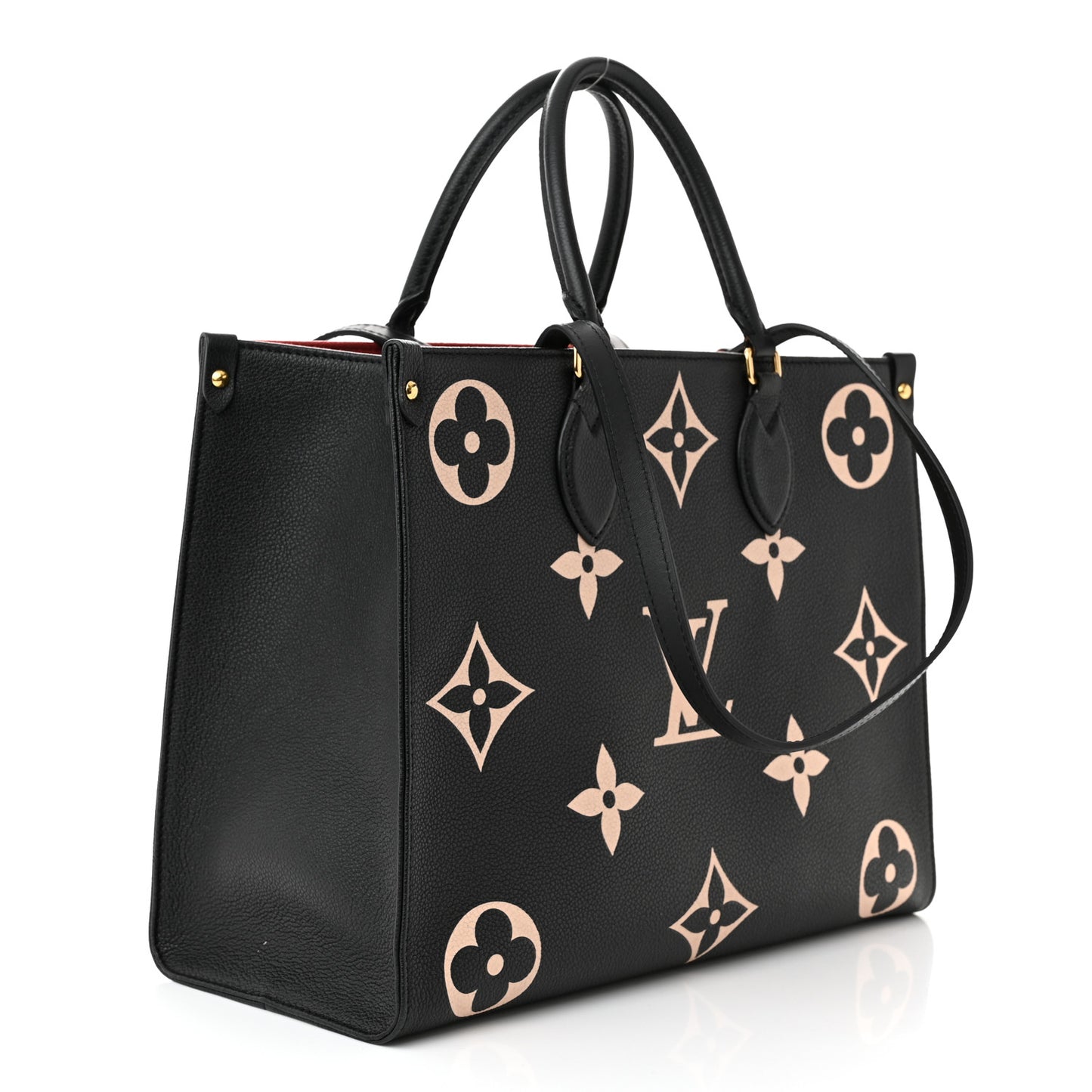 LOUIS VUITTON Empreinte Monogram Giant Onthego MM Black Beige