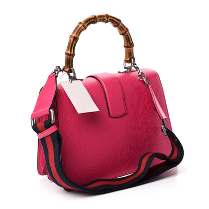 Gucci Dollar Calfskin Crystal Web Medium Dionysus Bamboo Top Handle Bag Box Pink Black Diamond 4 of 13