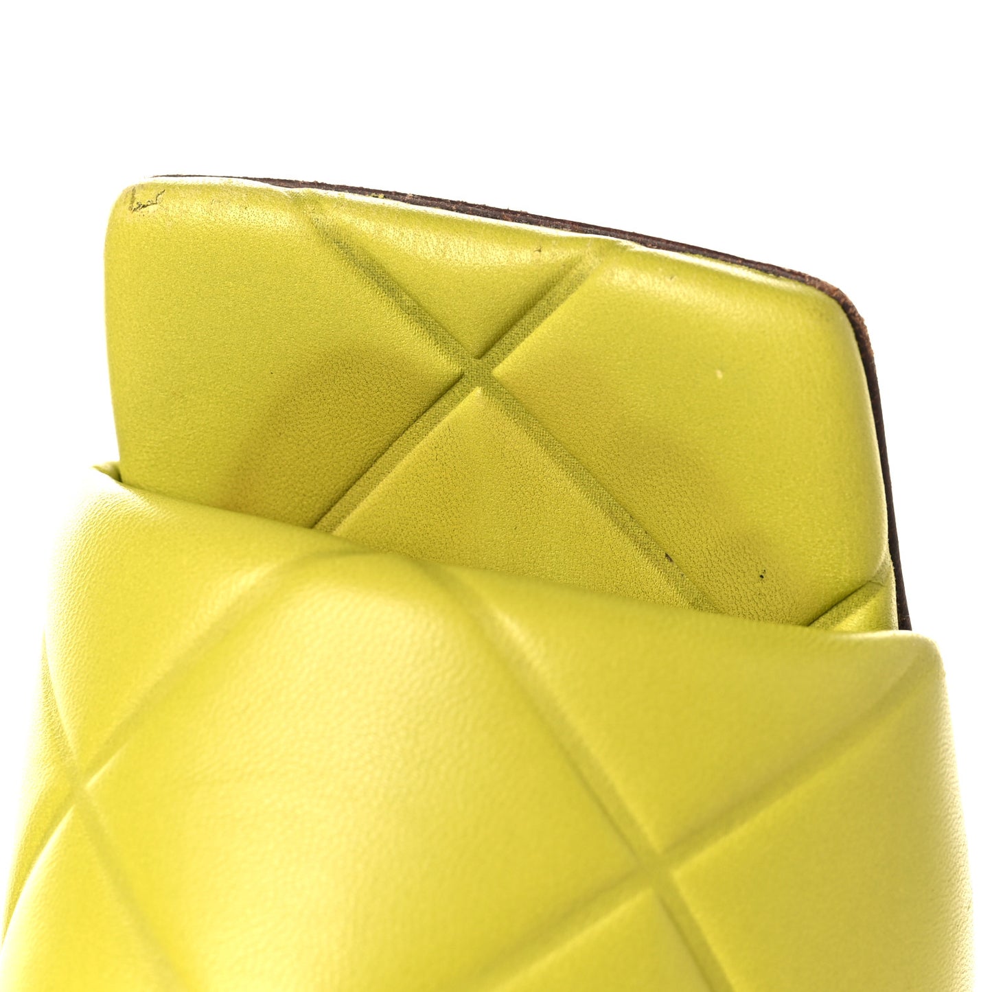 Nappa Quilted Rubber Lido Mule Sandals 38 Kiwi