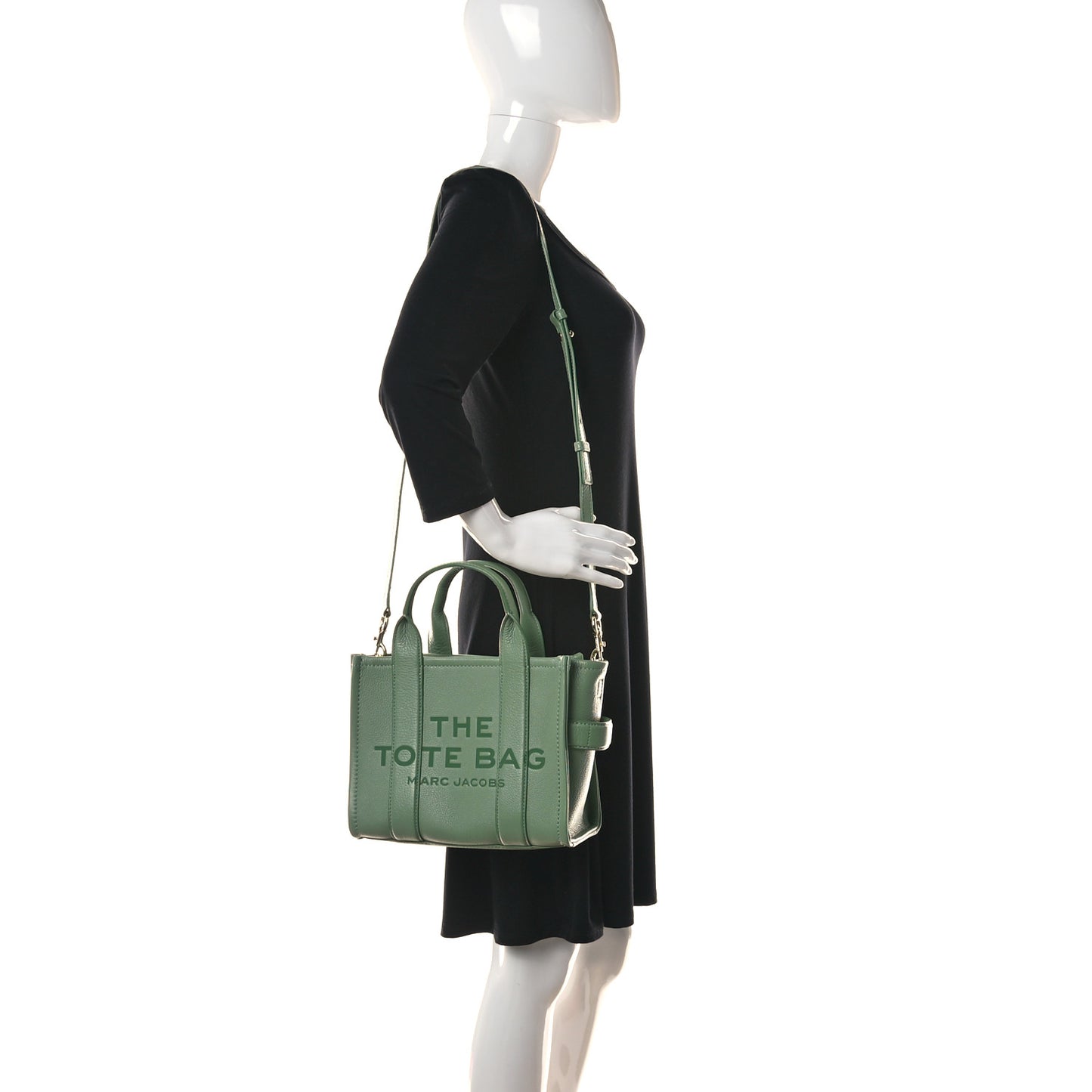 Grained Calfskin Small The Tote Bag Aspen Green