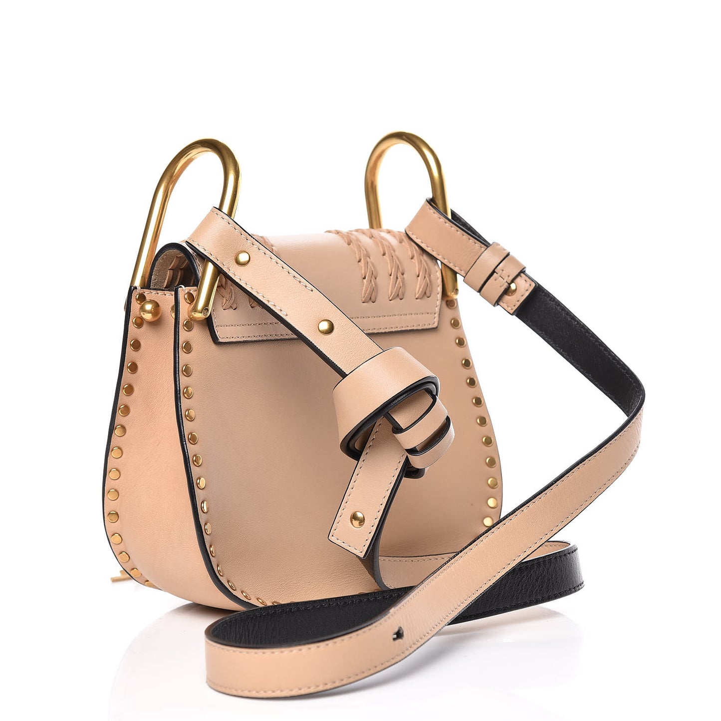 Calfskin Braided Mini Hudson Shoulder Bag Pearl Beige