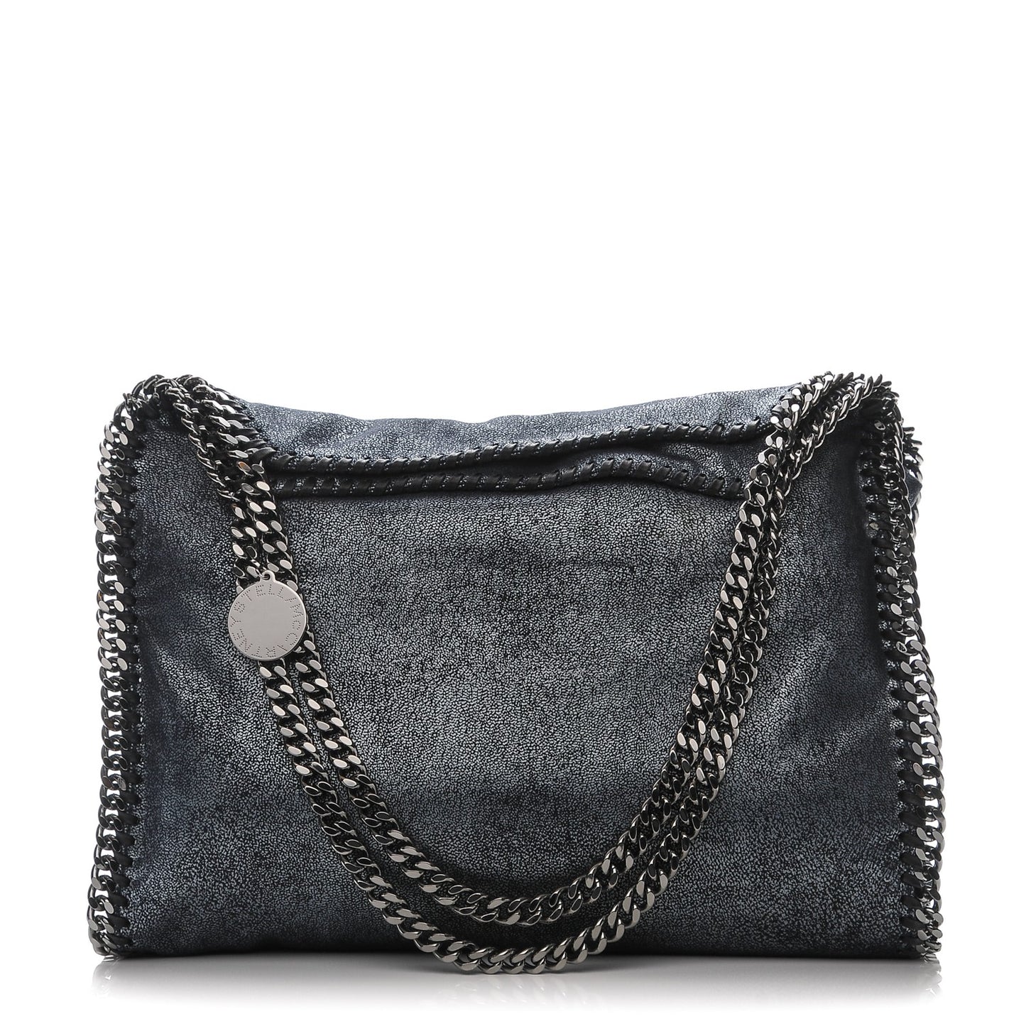Metallic Shaggy Deer Small Falabella Tote Navy