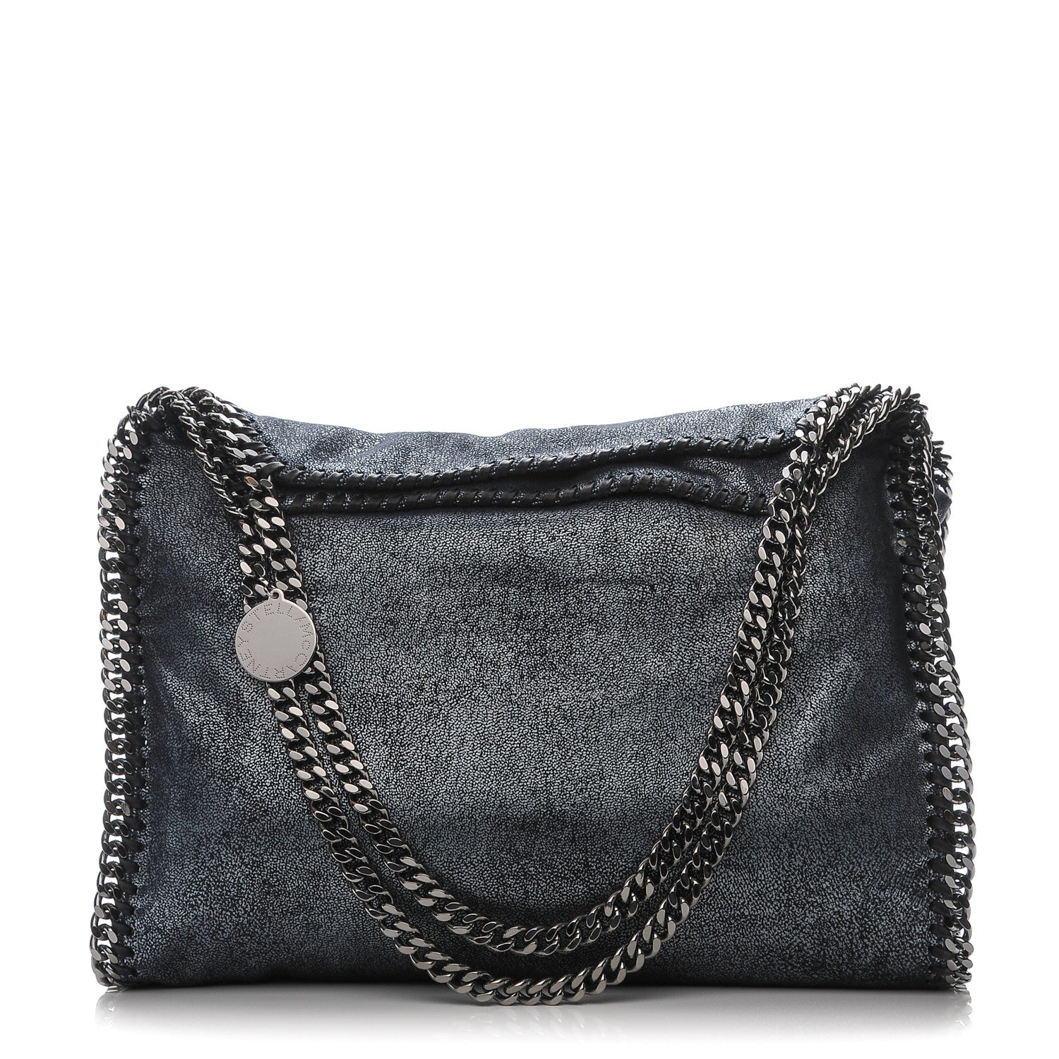 Stella McCartney Metallic Shaggy Deer Small Falabella Tote Navy 1 of 6