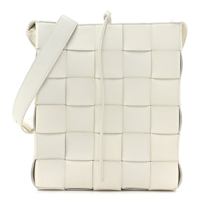 Bottega Veneta Lambskin Maxi Intrecciato Cassette Messenger Chalk 1 of 14