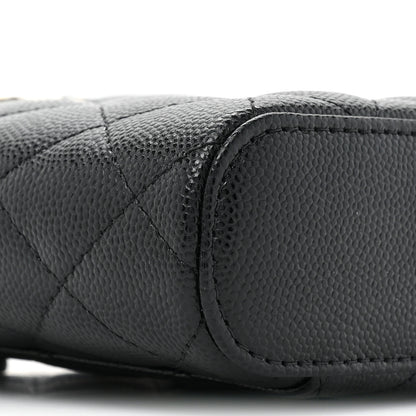 Chanel Caviar Quilted Small Vertical Coco Beauty Vanity Case With Chain Black 10 of 11
