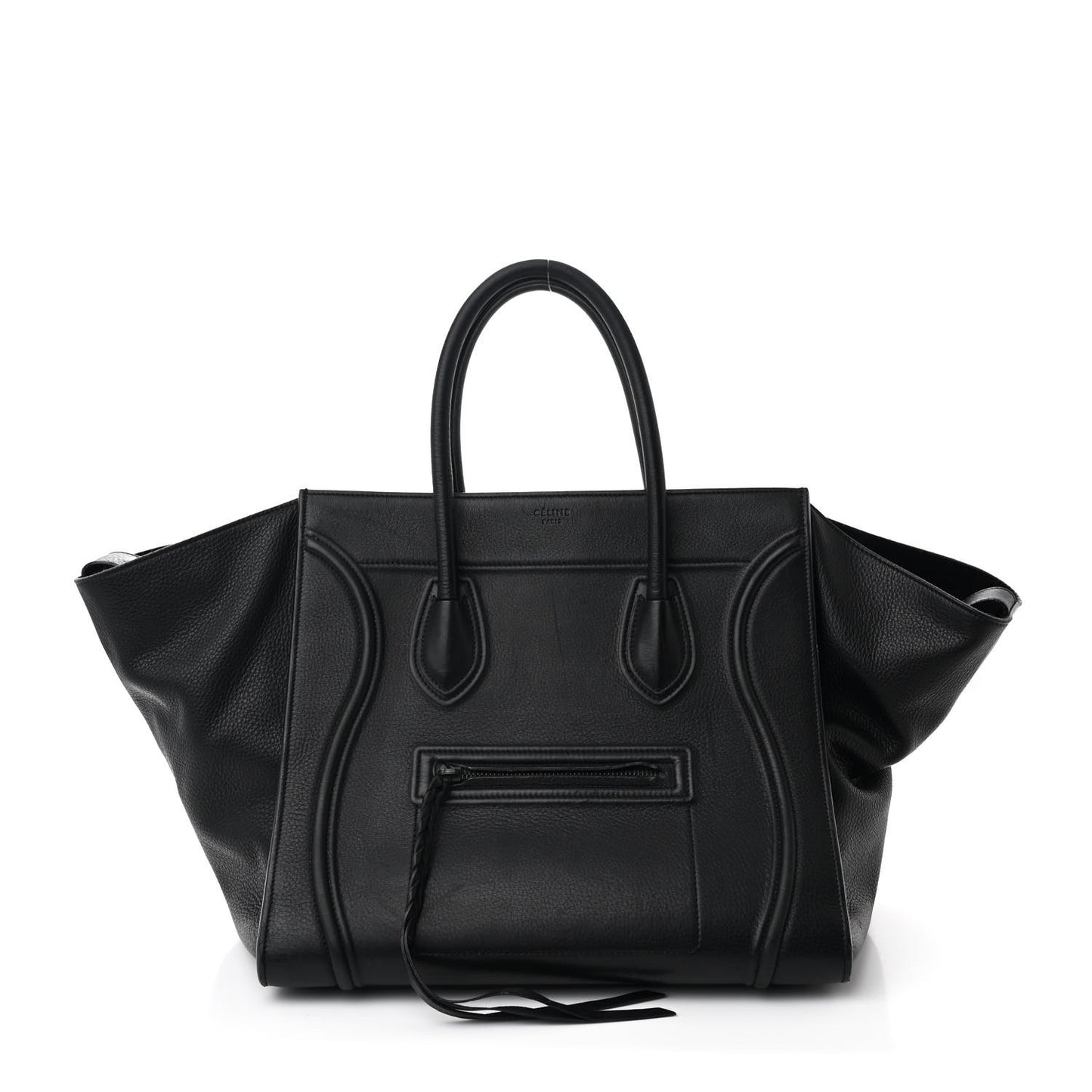 Supple Calfskin Medium Phantom Luggage Black