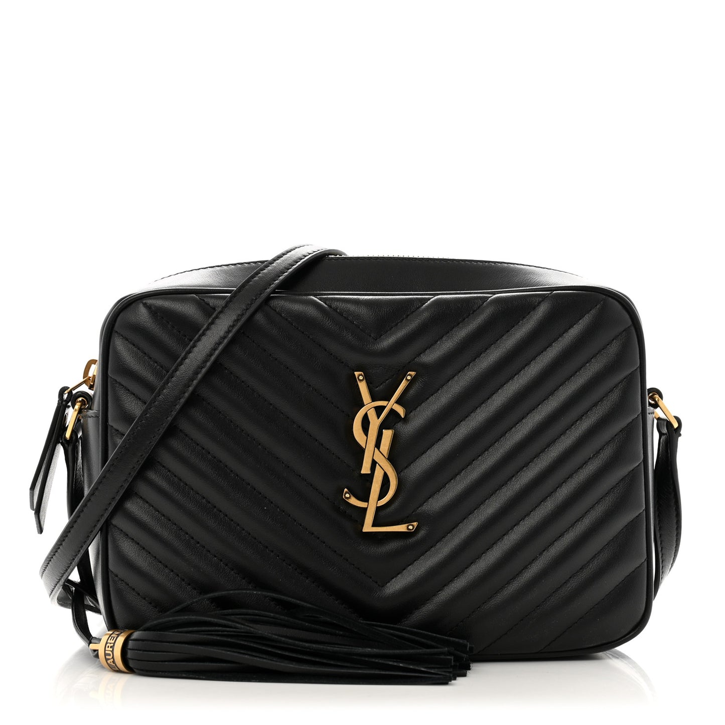 Calfskin Matelasse Monogram Lou Camera Bag Black