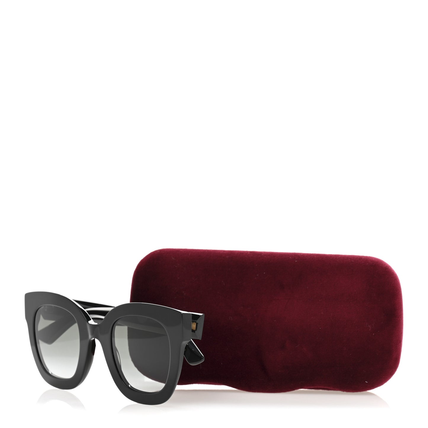 Acetate Crystal Star Round Frame Sunglasses GG0208S Black