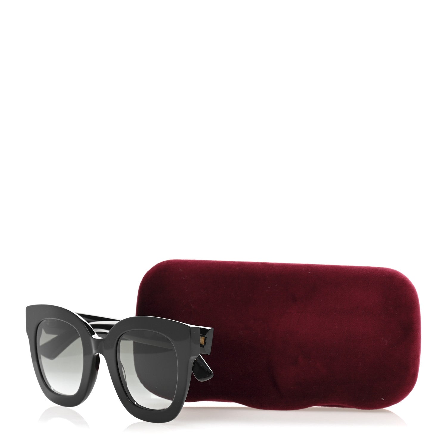 Gucci Acetate Crystal Star Round Frame Sunglasses GG0208S Black 9 of 9