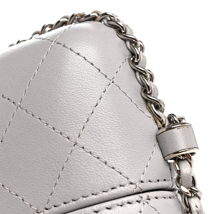 Chanel Lambskin Quilted Chain Around Phone Holder Grey 13 of 15