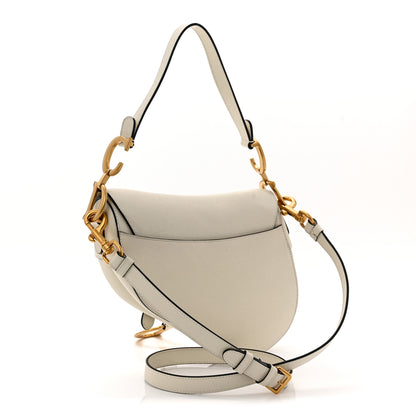 Christian Dior Grained Calfskin Saddle Bag With Strap Latte 3 of 11