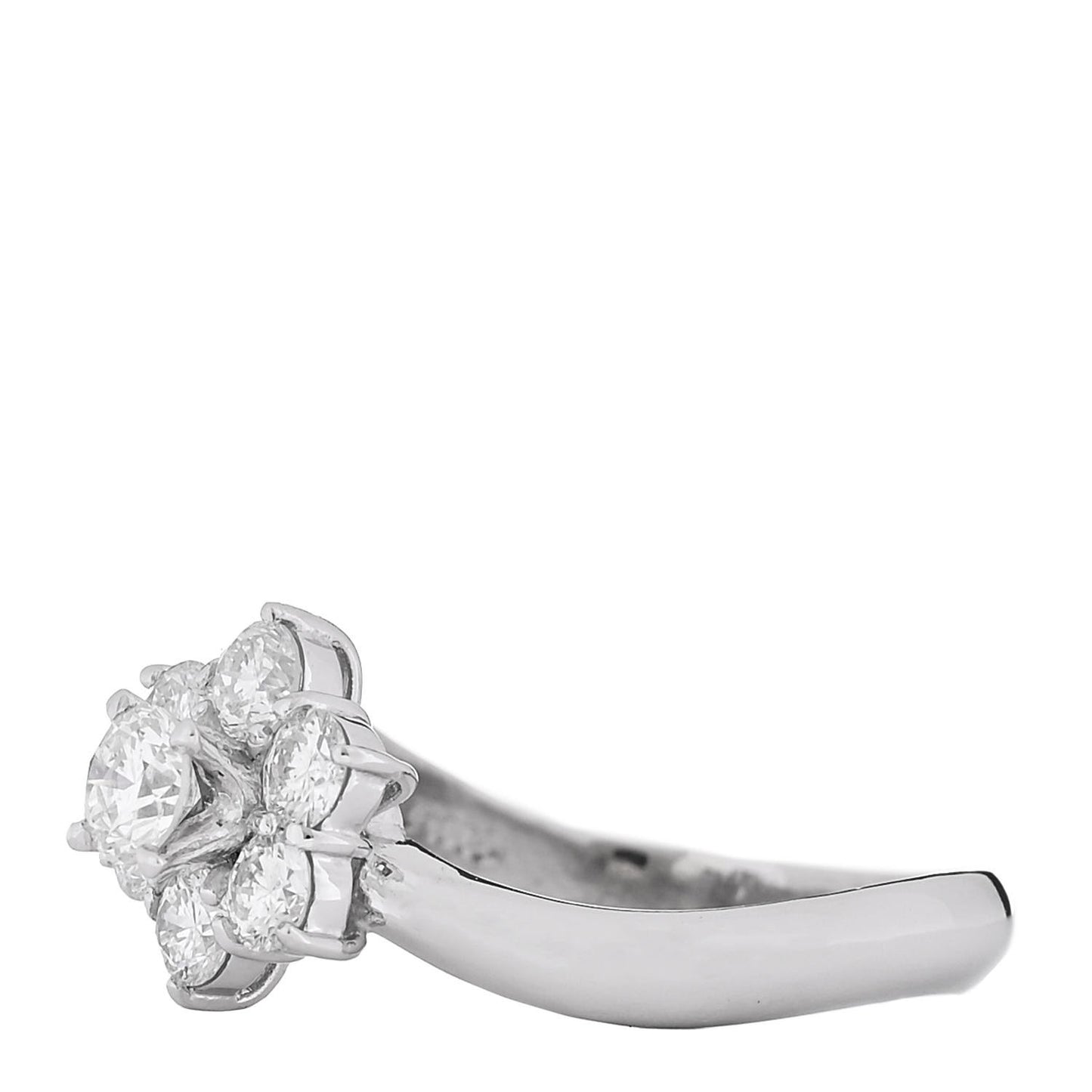 Platinum Diamond 1.02ctw Flower Ring 54 7