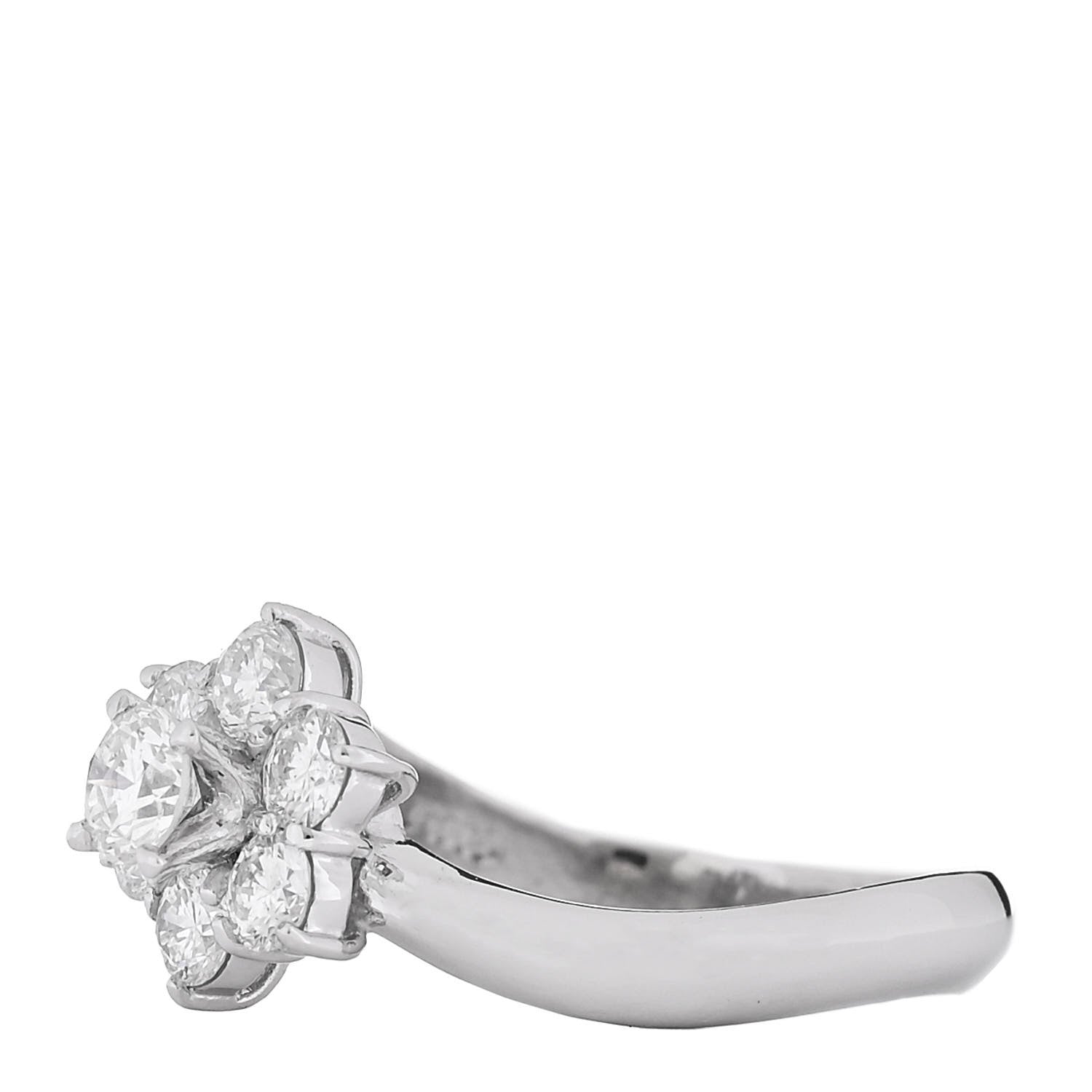 Parker & West by FASHIONPHILE Platinum Diamond 1.02ctw Flower Ring 54 7 3 of 9