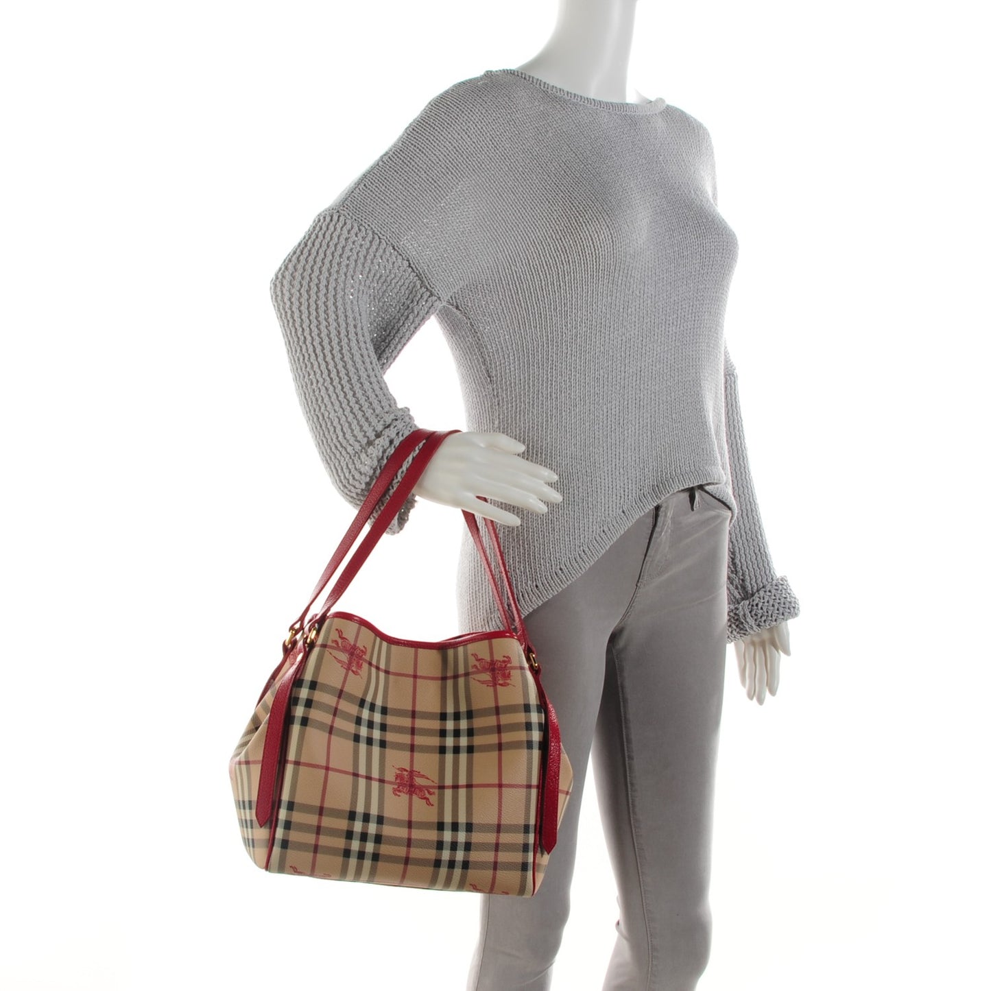 Haymarket Check Small Canterbury Tote Military Red