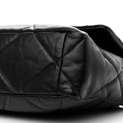 Chanel Goatskin Quilted Large Chanel 19 Flap Black 10 of 12