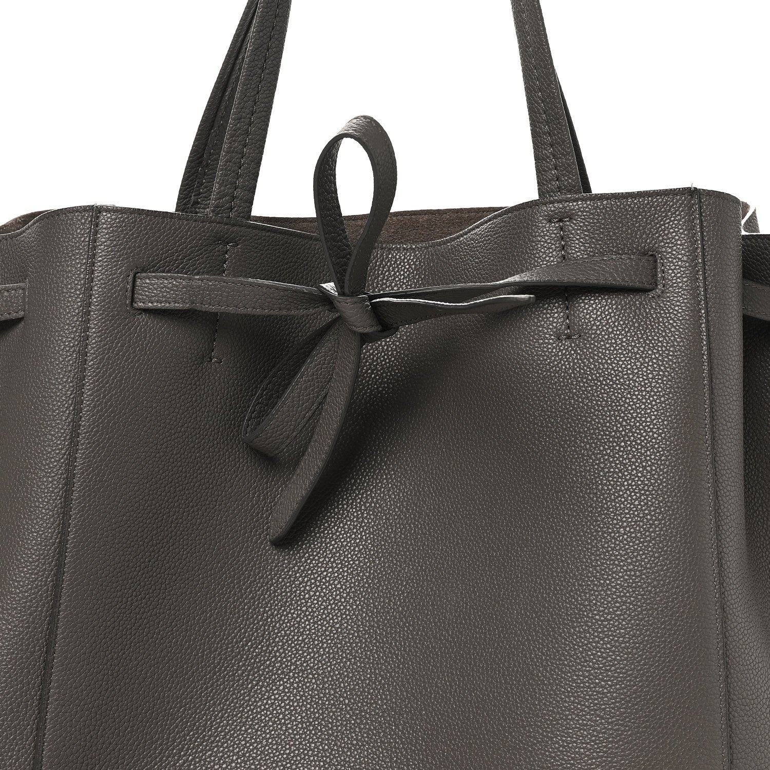 Celine Soft Grained Calfskin Medium Belt Cabas Phantom Grey 7 of 9