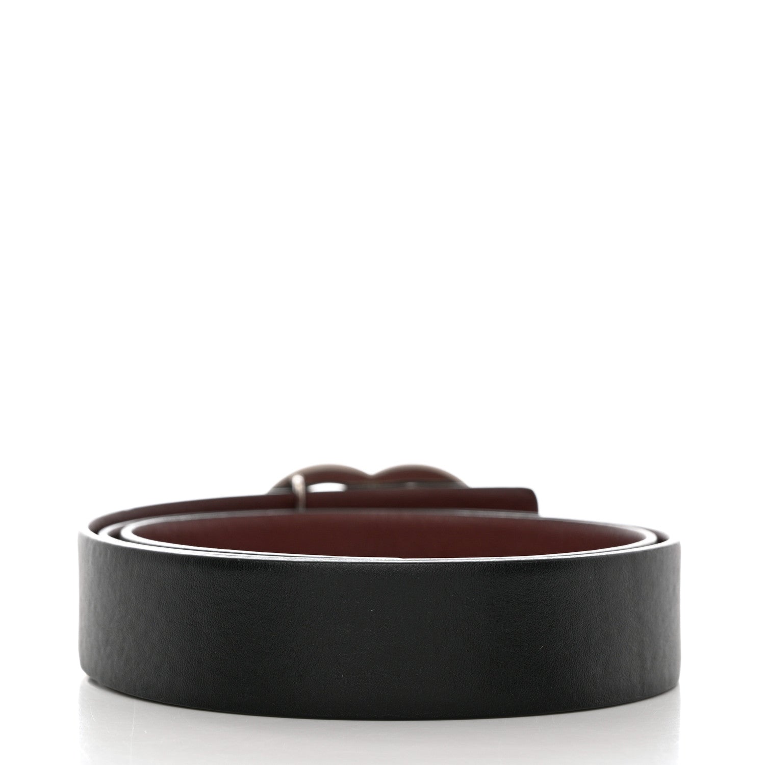 Chanel Calfskin CC Reversible Belt 80 32 Black Burgundy 2 of 10