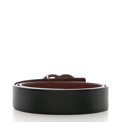 Chanel Calfskin CC Reversible Belt 80 32 Black Burgundy 2 of 10