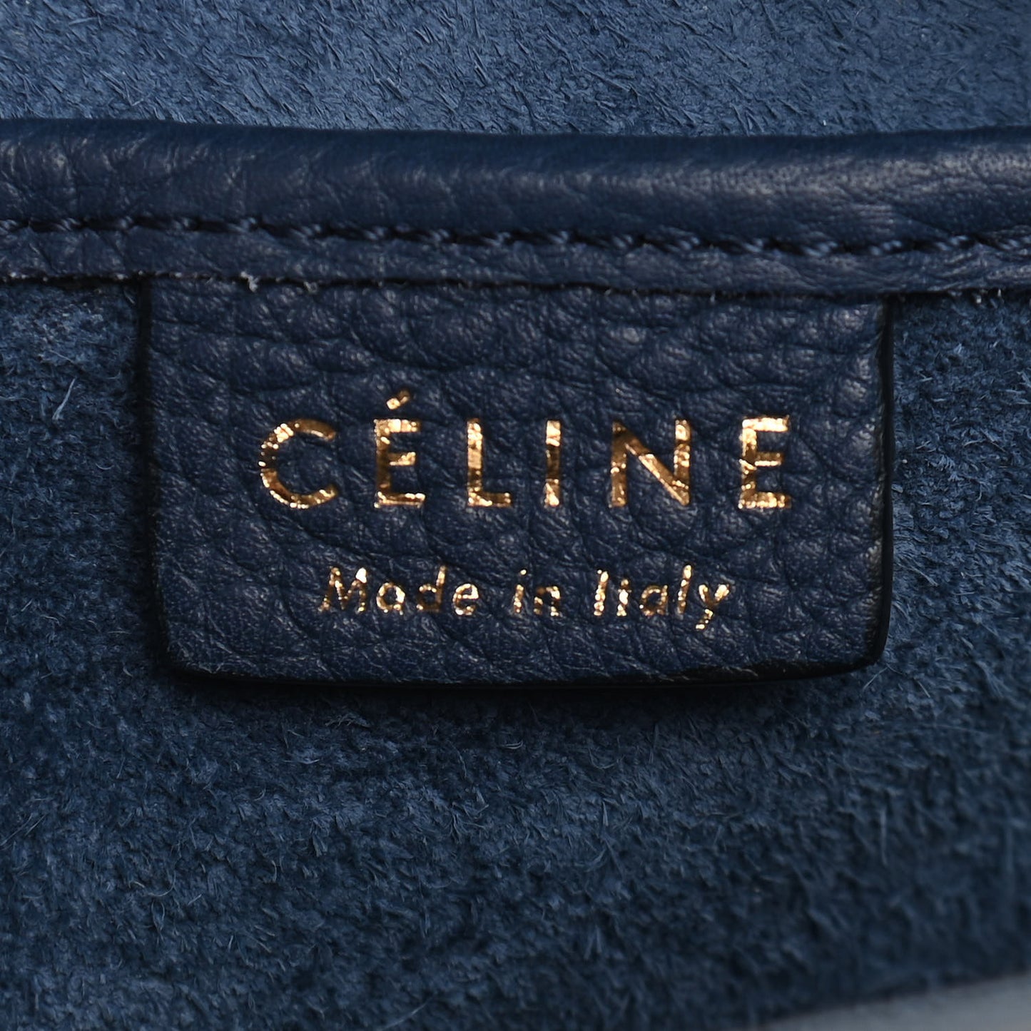 Drummed Calfskin Nano Luggage Indigo