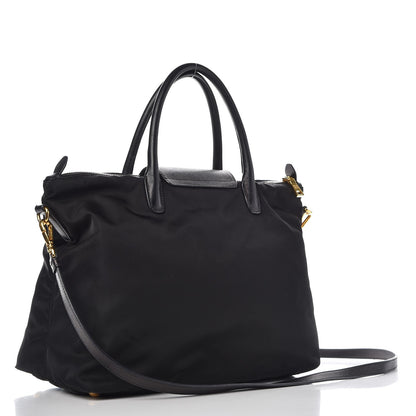Prada Saffiano Tessuto Nylon Tote Black 4 of 10