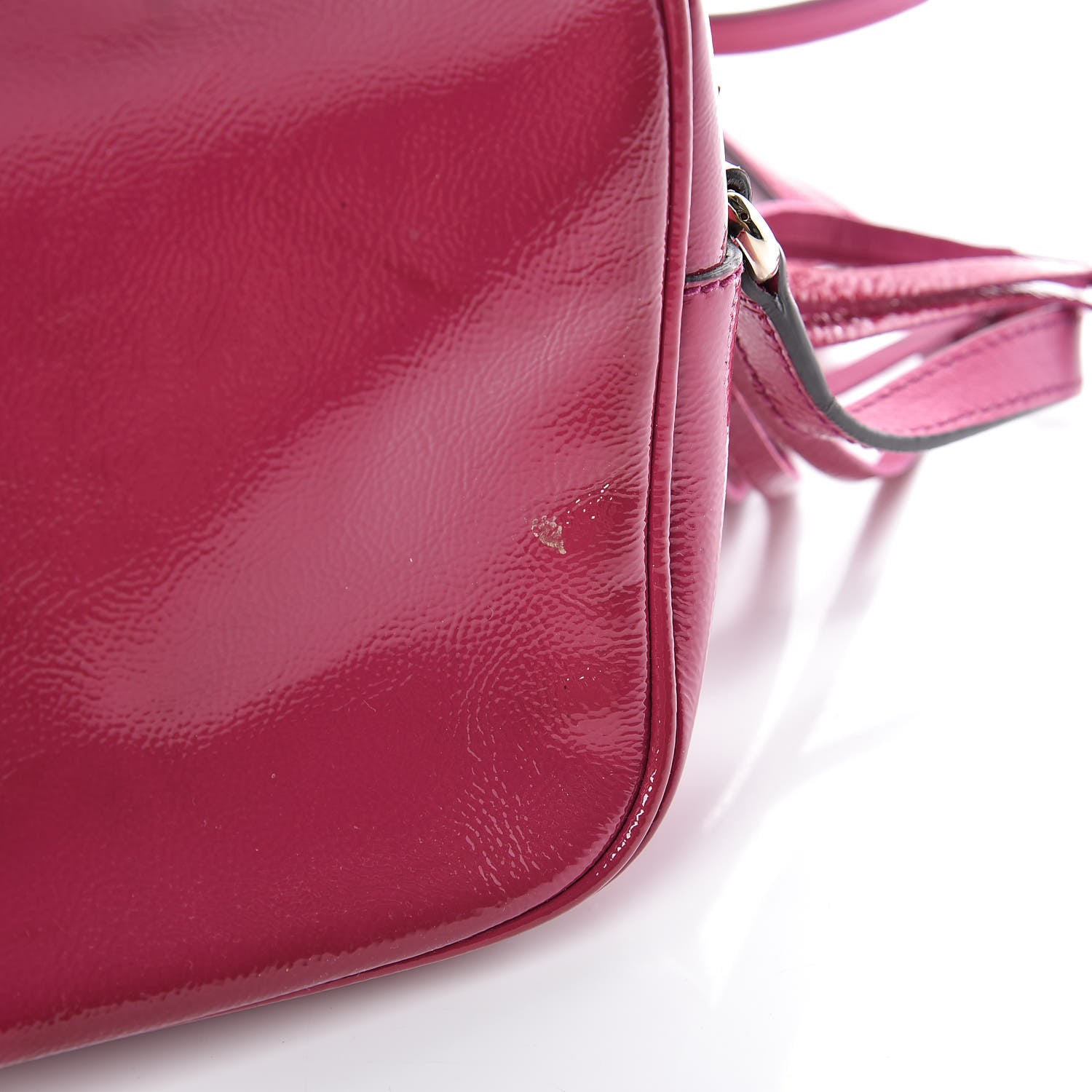 Gucci Soft Patent Small Soho Disco Bag Bright Bougainvillea 14 of 15